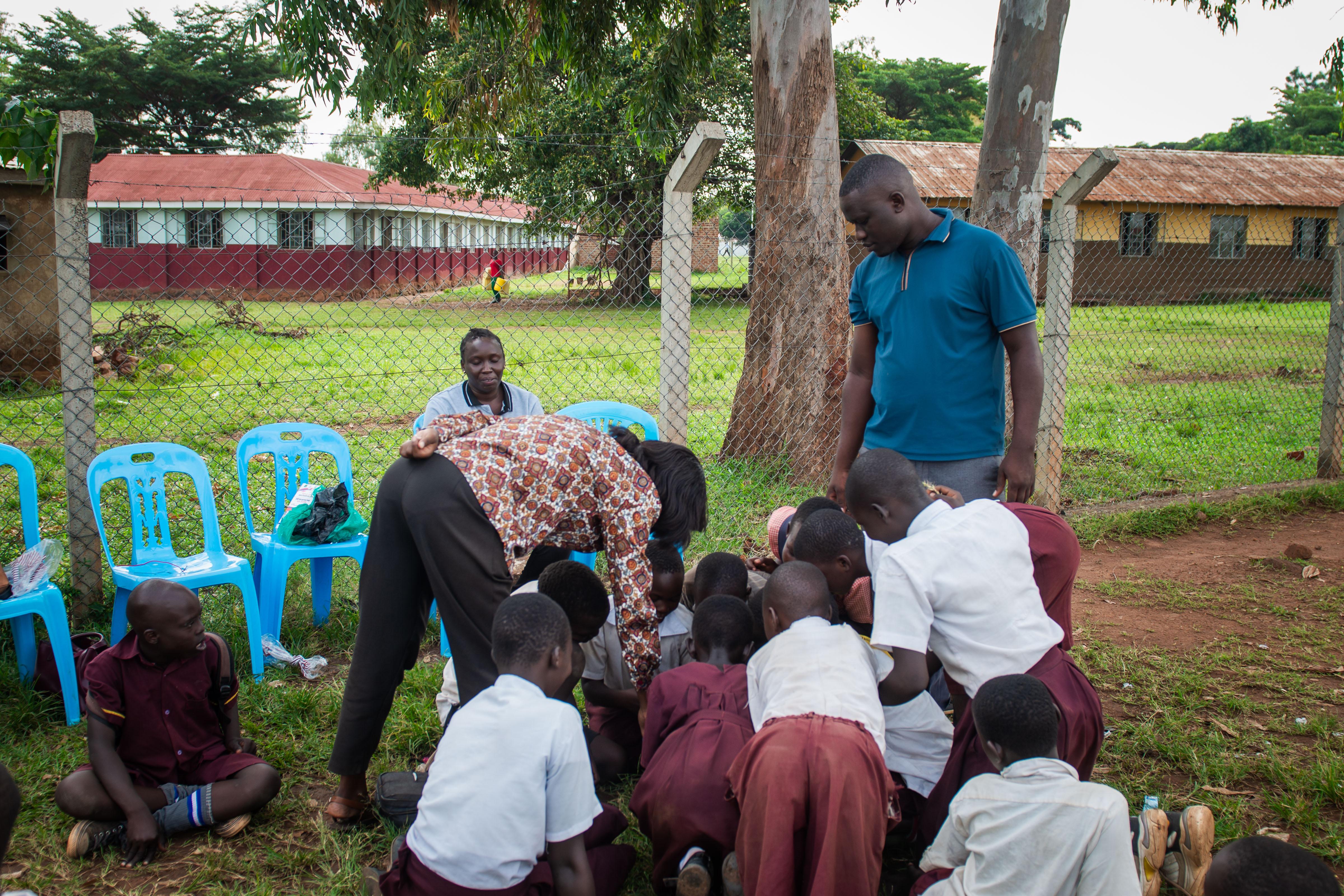 Electric circuit practical at Gulu prison primary school