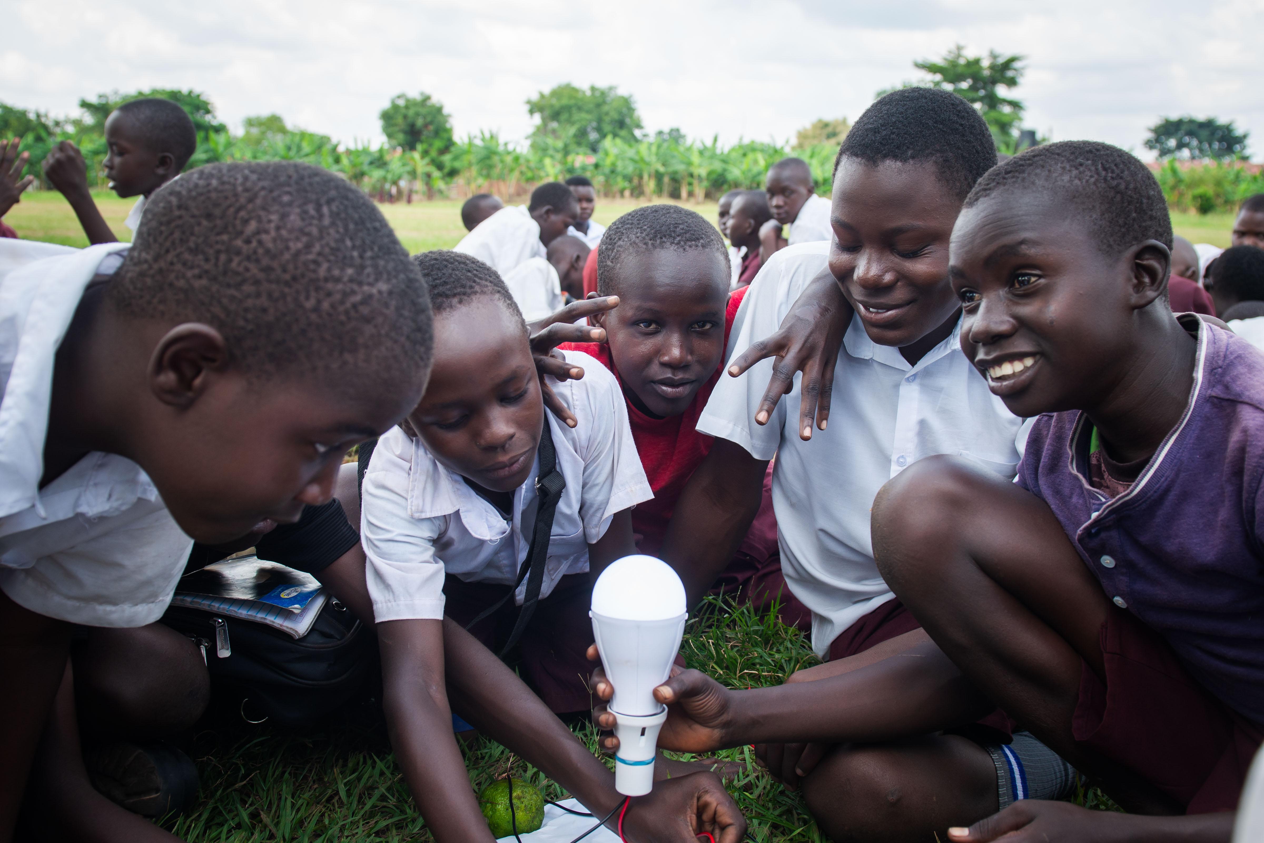 Electric circuit practical at Gulu prison primary school