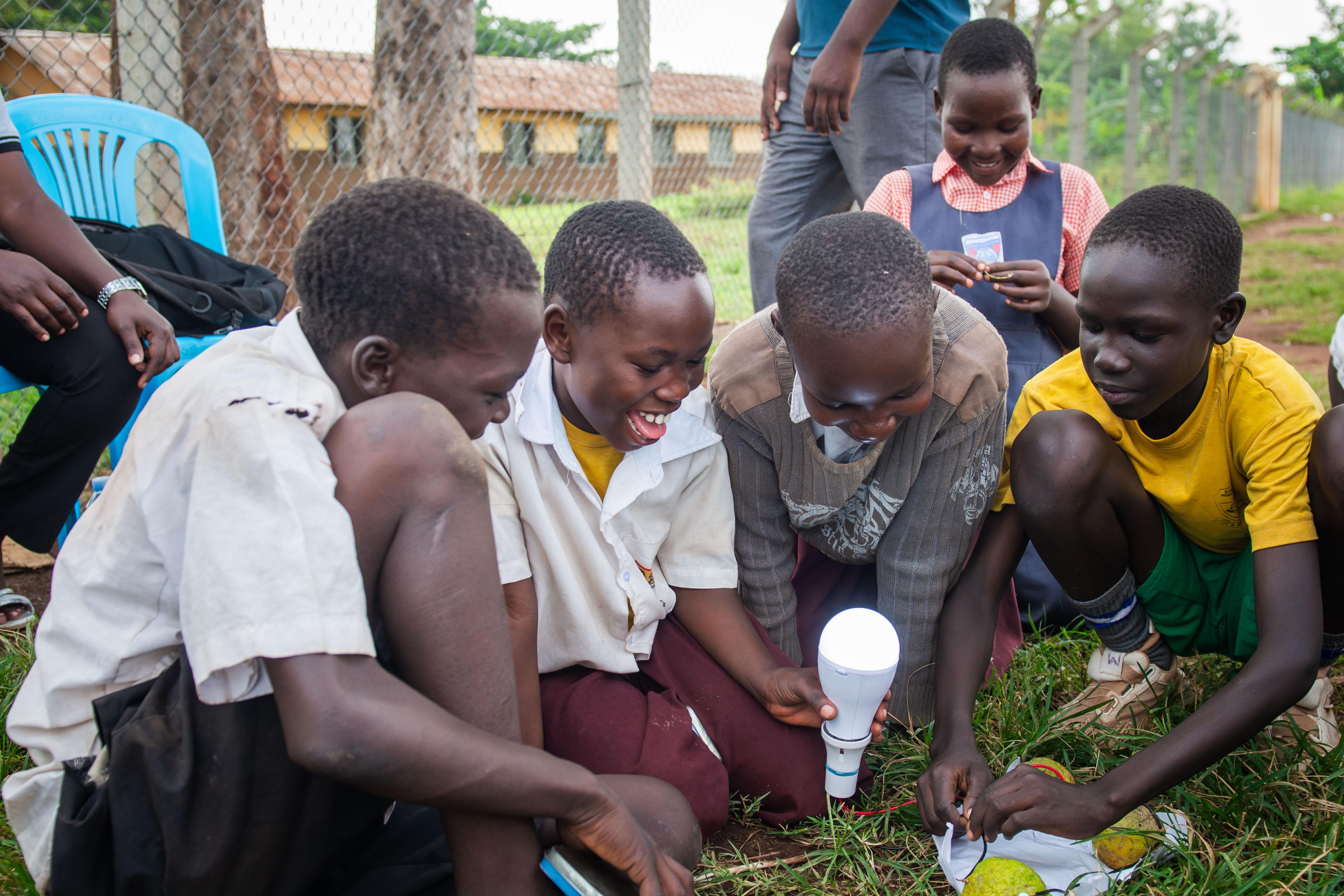 Electric circuit practical at Gulu prison primary school