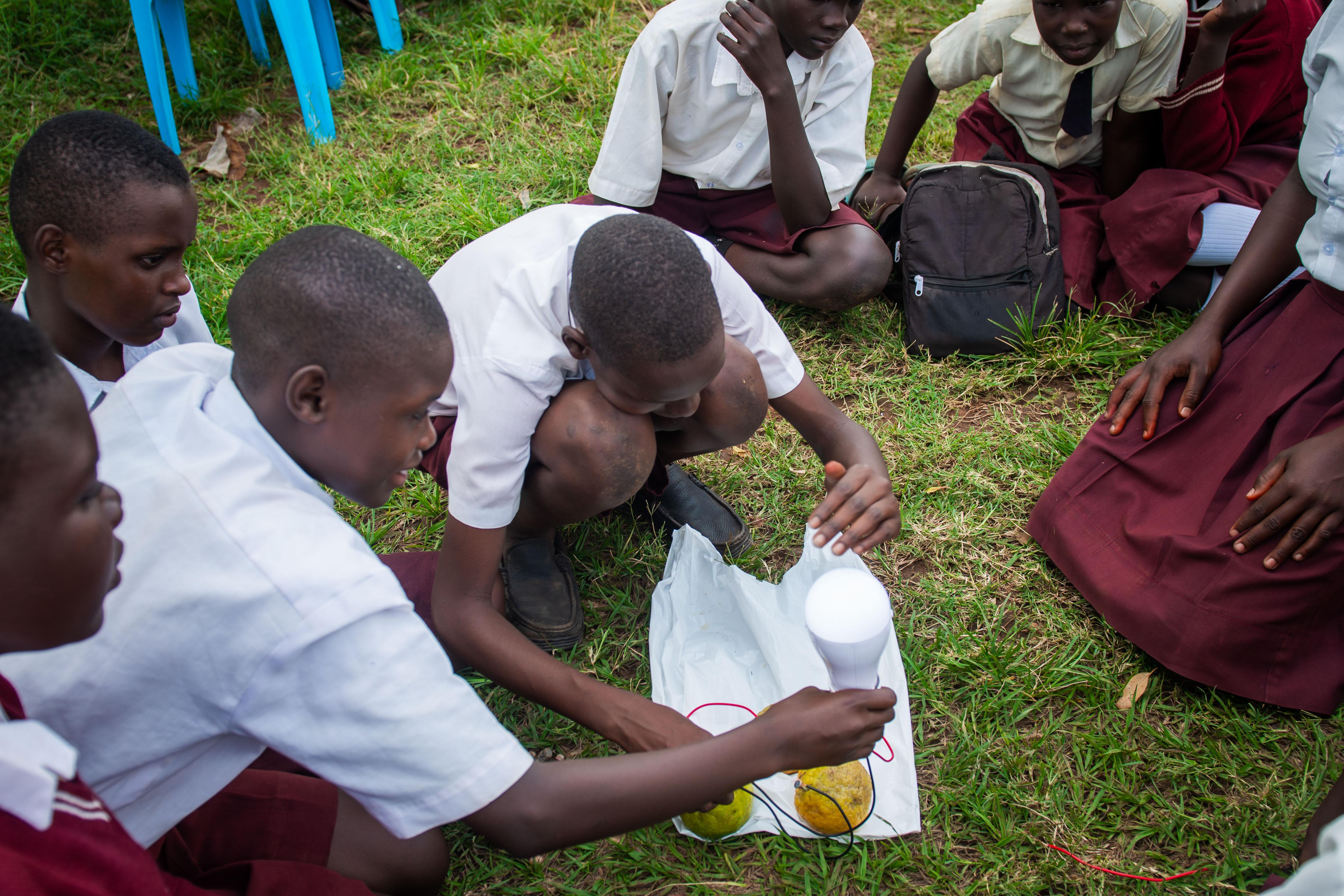 Electric circuit practical at Gulu prison primary school