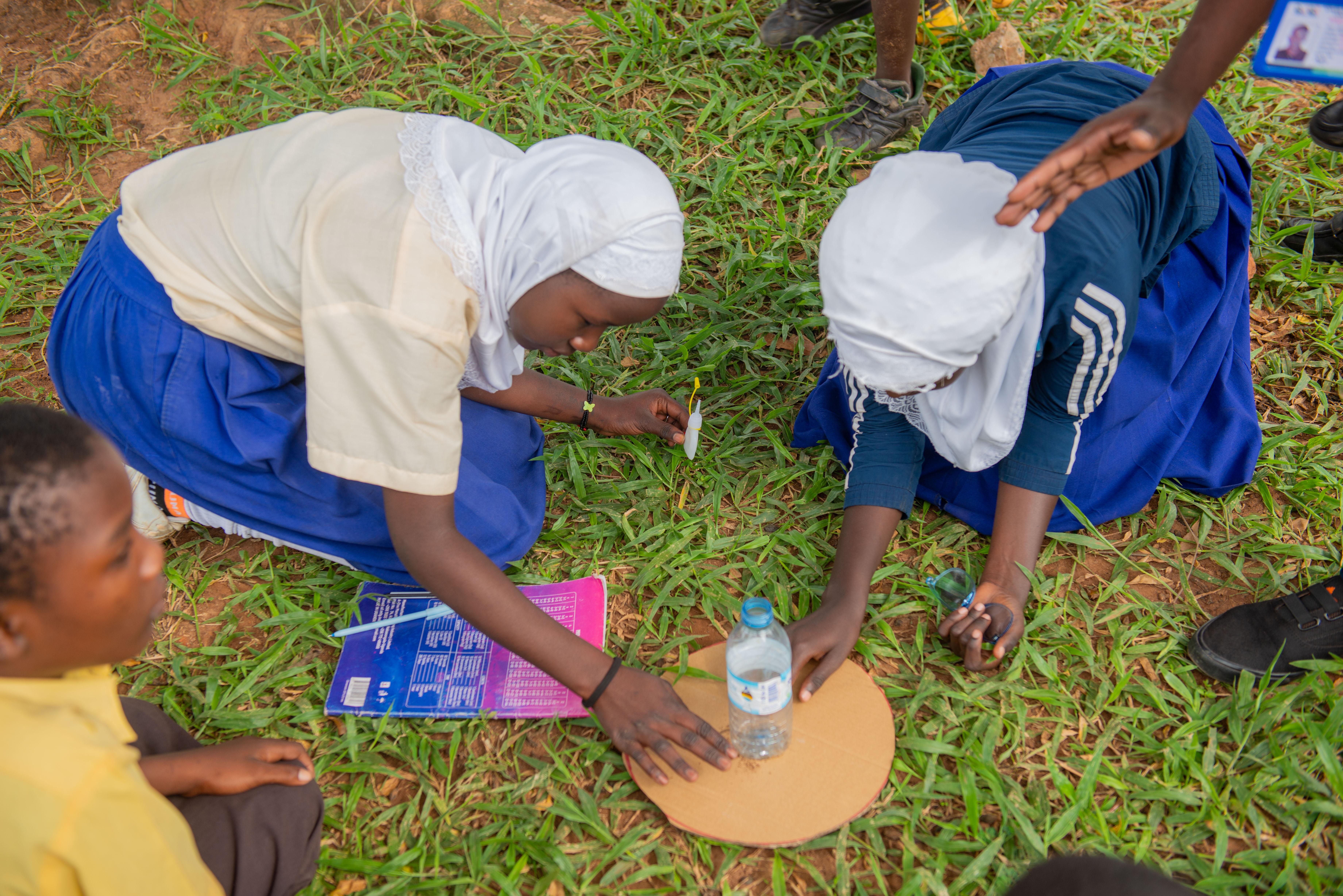 Pupils of Layibi central primary school during STEM practical 