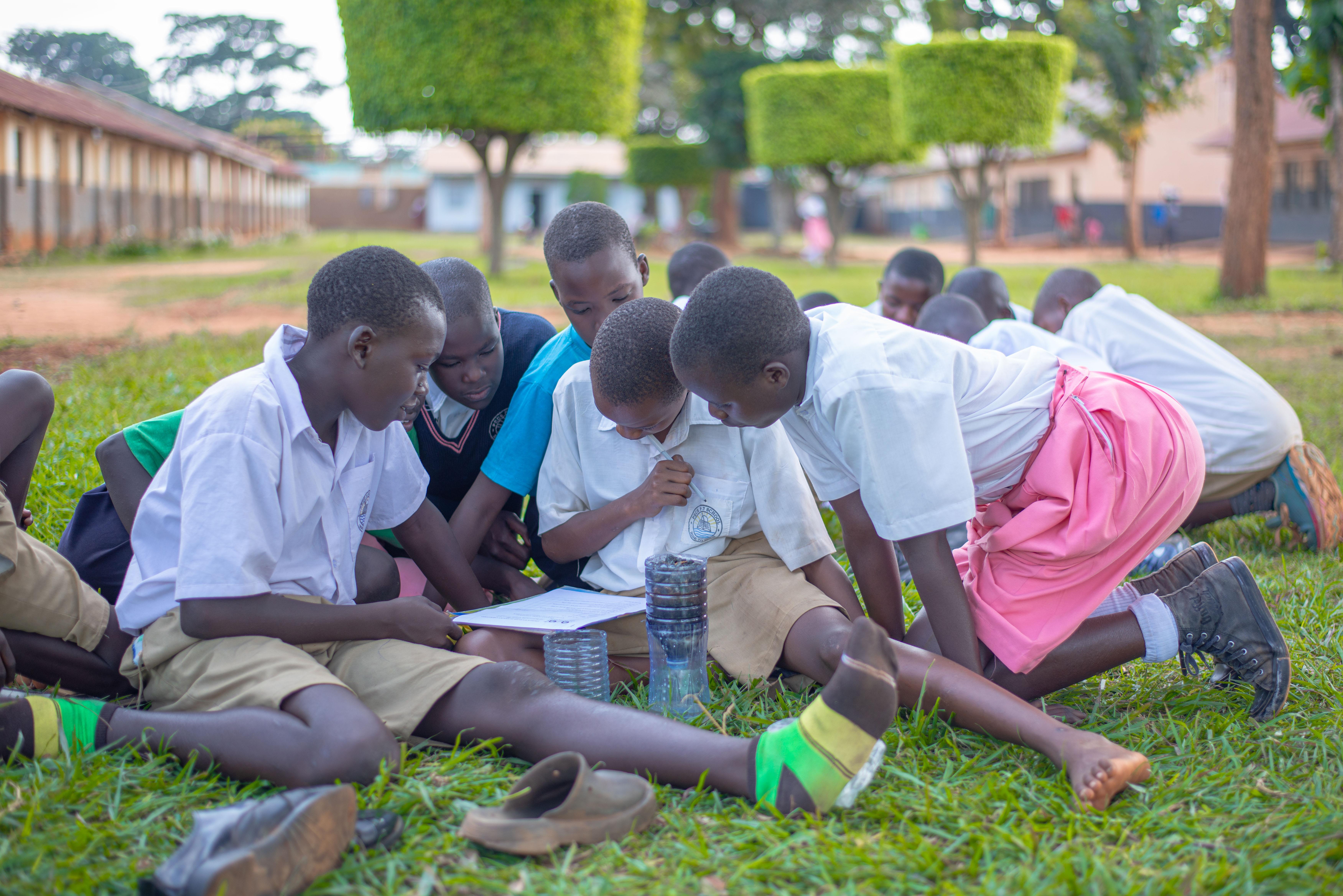 Water filtration practical in pece primary school