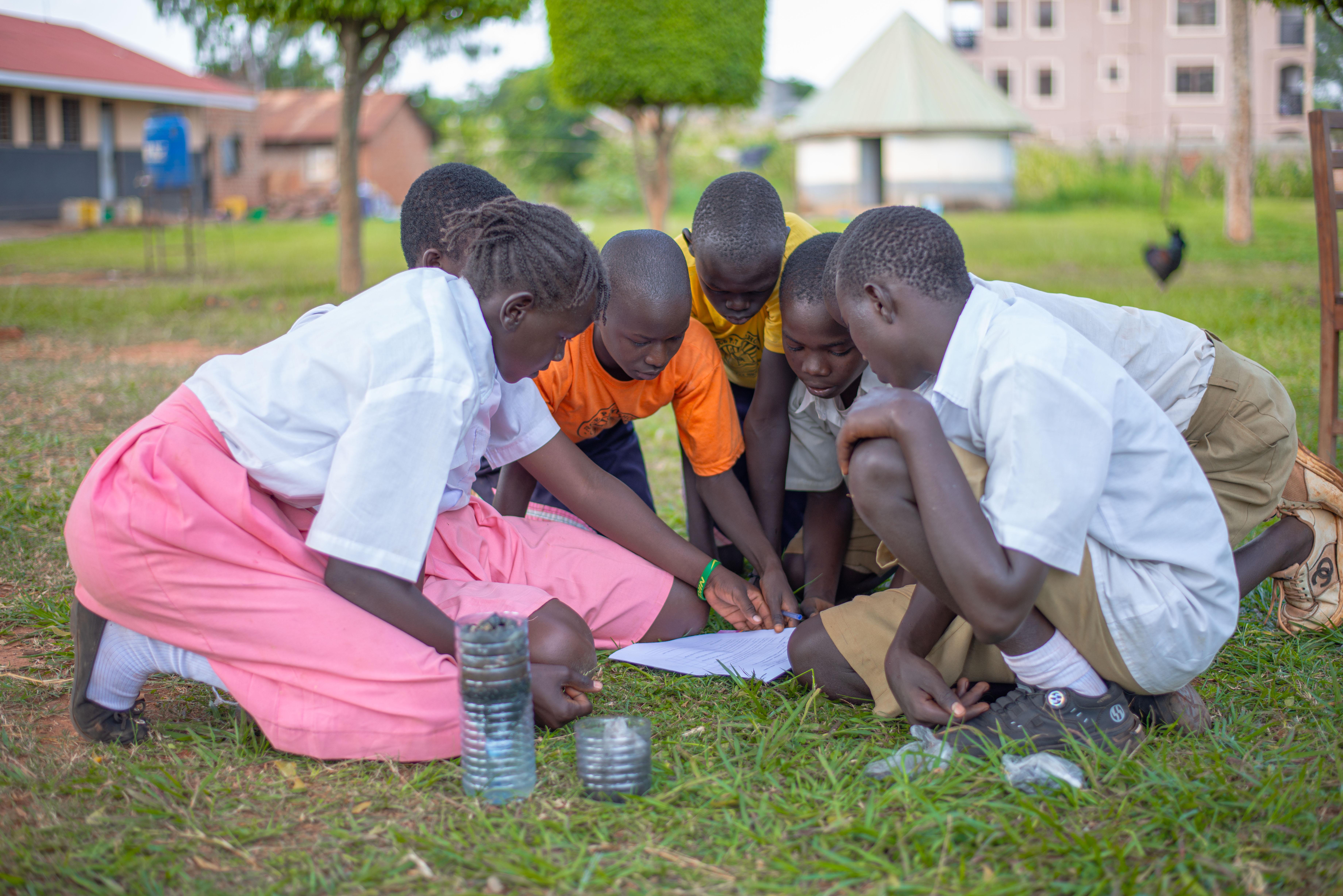 Water filtration practical in pece primary school