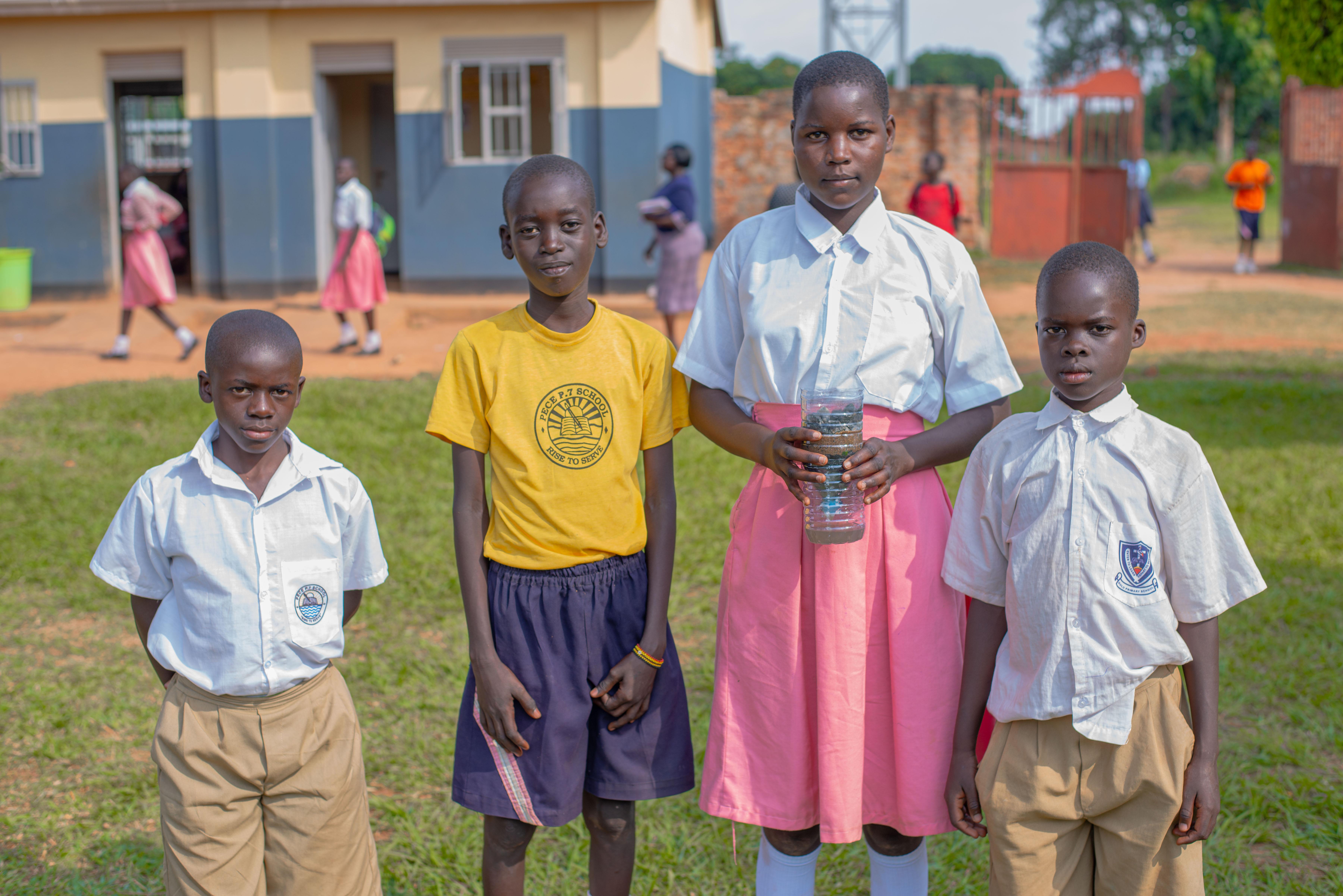 water filtration practical in pece primary school