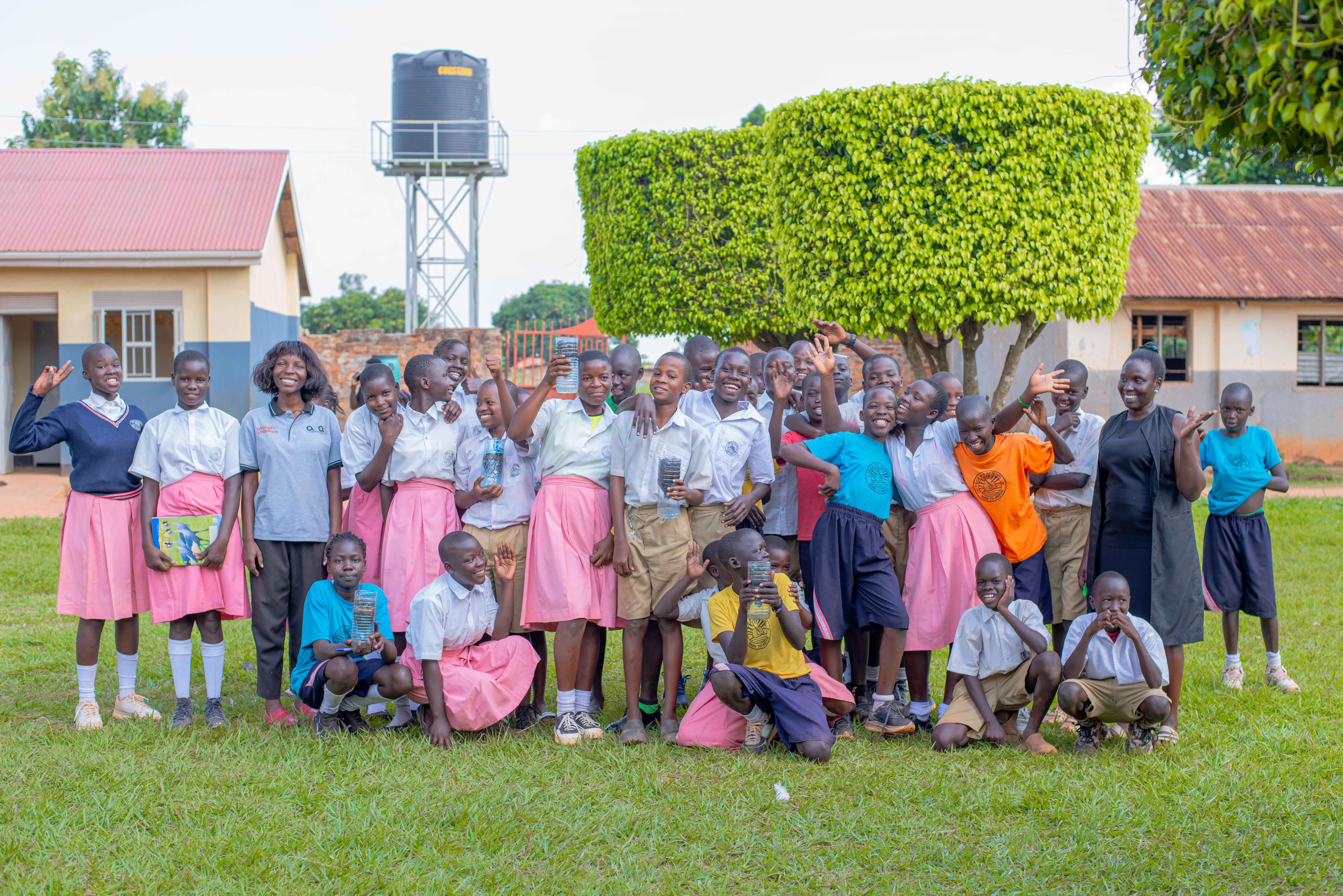 Water filtration practical in pece primary school